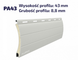 PA43 - PROFIL ALUMINIOWY WYPEŁNIONY PIĄNKĄ POLIRETANOWĄ