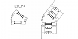 Łączniki regulowane SP151 + SP152