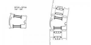 Łączniki regulowane SP153 + SP154