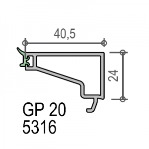 zasklievacia lišta GP20 5316 pre 24 mm balenie