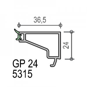 GP24 5315 zasklievacia lišta pre 28 mm balenie