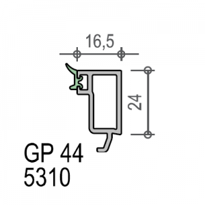 GP44 5310 zasklievacia lišta pre 48 mm balenie