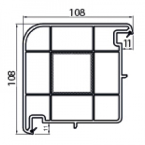 NP0100 - corner coupling