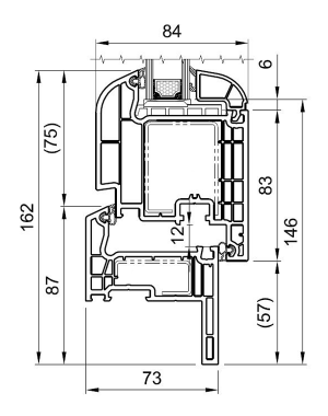 Cross-section Prestige EcoLine HP1110, HP1830 35 mm broad sash