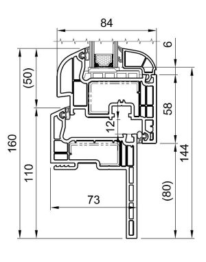 Cross-section Prestige EcoLine HP1110, HP1821 58 mm