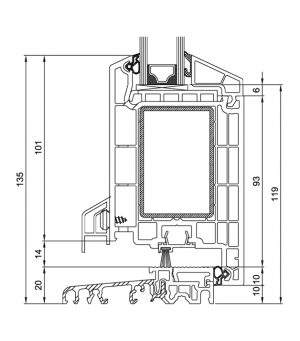 Cross-section of threshold BluEvolution 73 HP1550, 216325