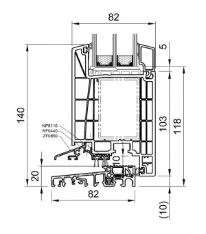 Cross-section of threshold BluEvolution 82 MD HP8550, ZS7110