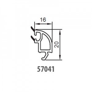 Glazing bar 57041 for glazing 32mm