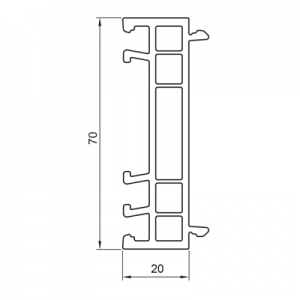 Extension profile 57054 20 mm