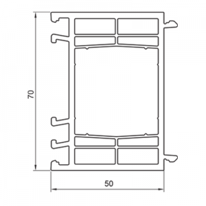 Extension profile 57056 50 mm